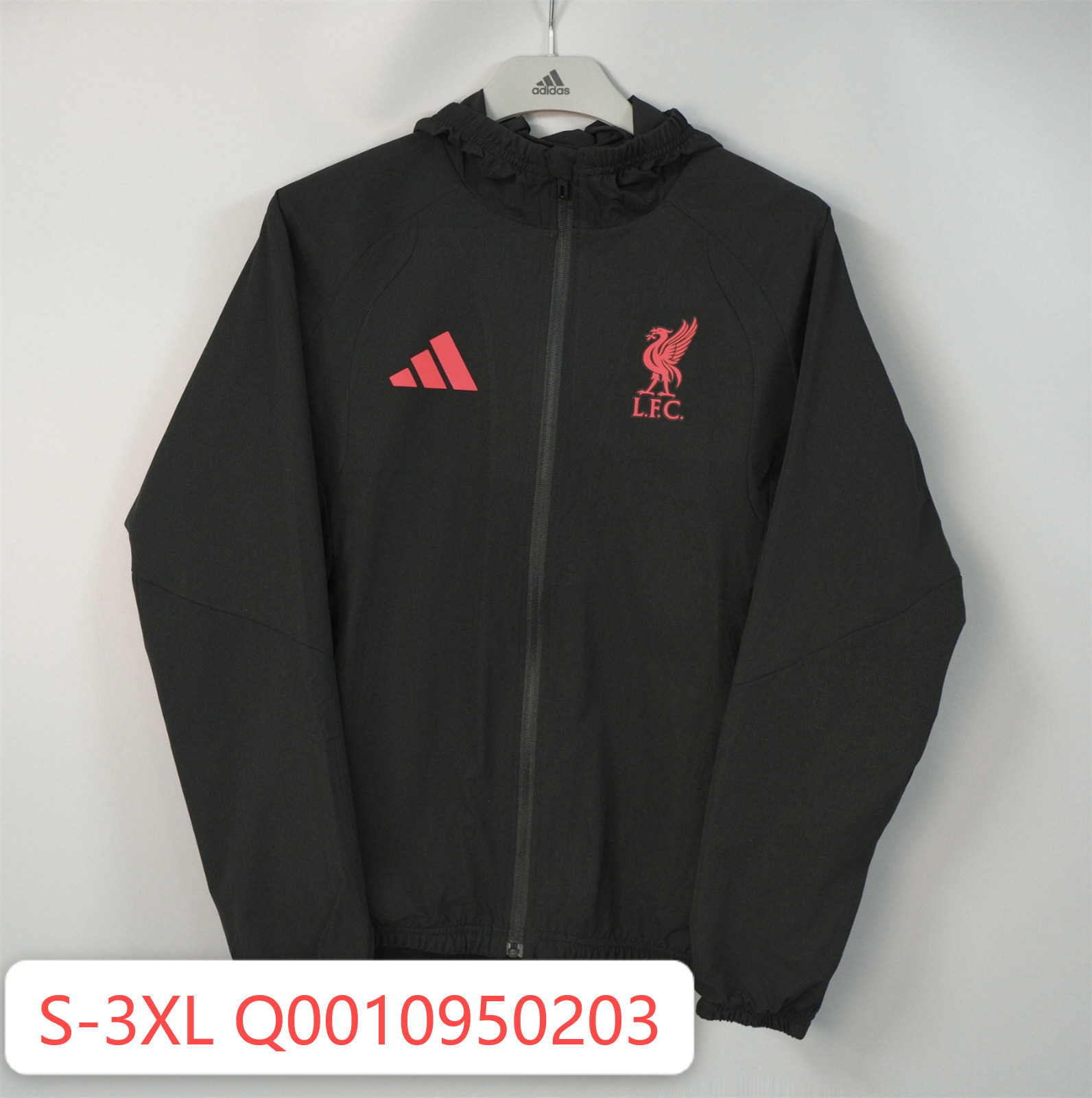 26/27 Liverpool Black Hooded Windbreaker