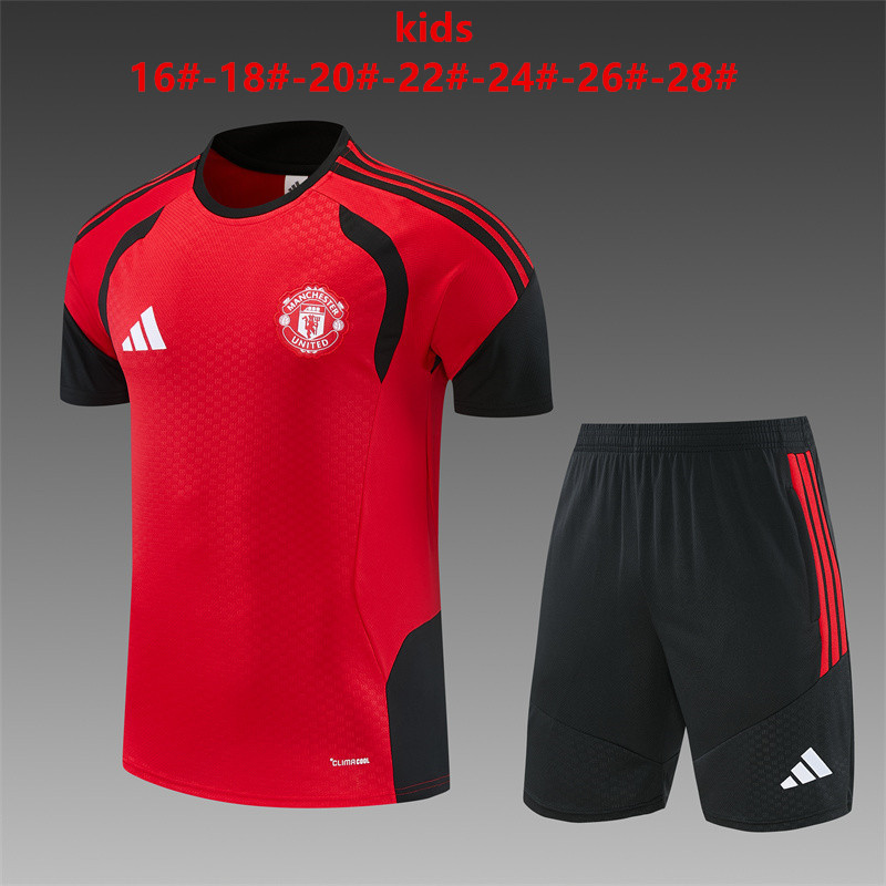 26/27 Manchester United Red Short Sleeve Tracksuits