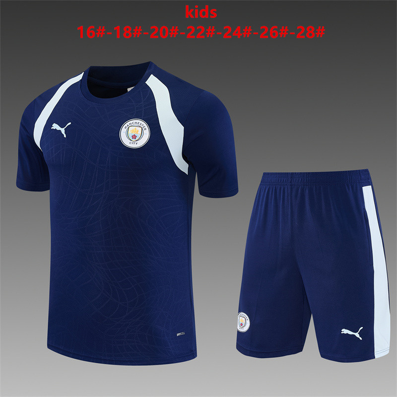 26/27 Manchester City - Royal Blue Short Sleeve Tracksuits