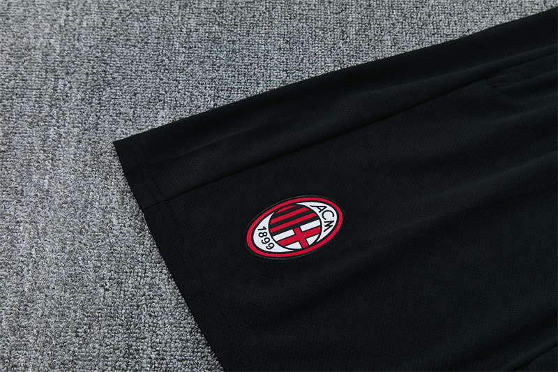 26/27 AC Milan Black Short Sleeve Tracksuits AC
