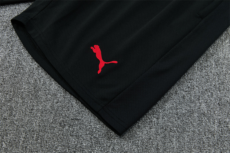26/27 AC Milan Black Short Sleeve Tracksuits AC