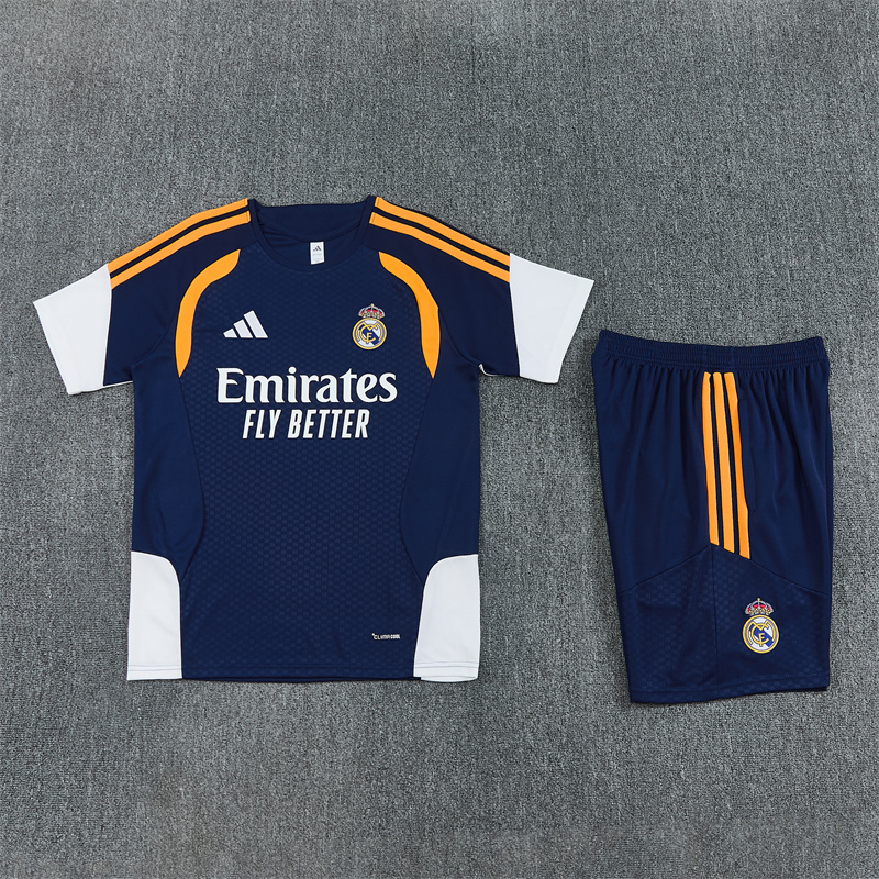 26/27 Real Madrid Royal Blue and Yellow Short Sleeve Tracksuits