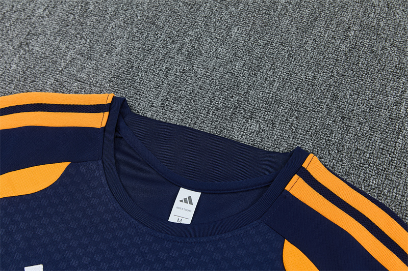 26/27 Real Madrid Royal Blue and Yellow Short Sleeve Tracksuits