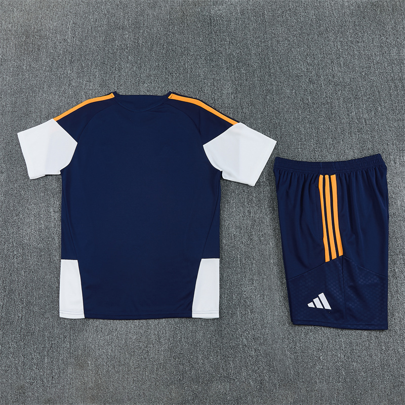 26/27 Real Madrid Royal Blue and Yellow Short Sleeve Tracksuits
