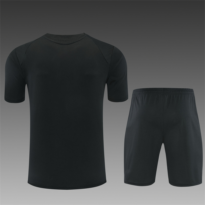26/27 AC Milan Black Short Sleeve Tracksuits AC