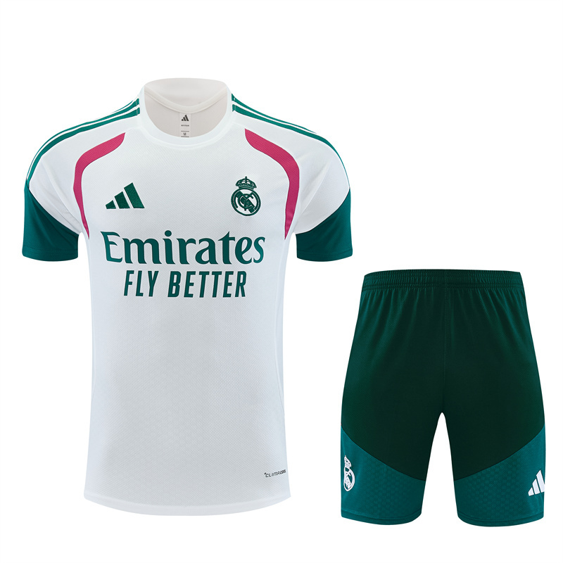 26/27 Real Madrid white Short Sleeve Tracksuits