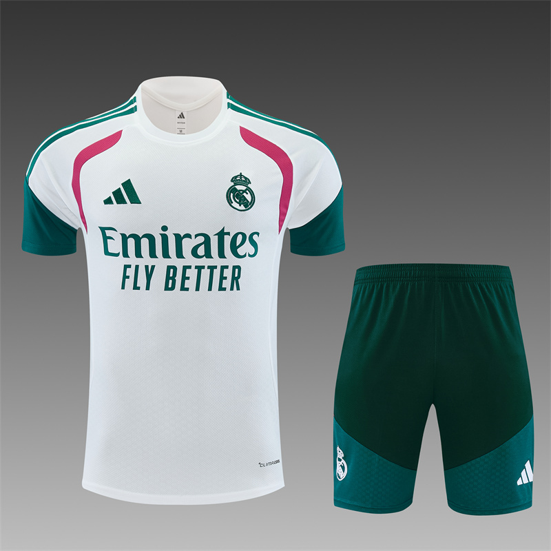 26/27 Real Madrid white Short Sleeve Tracksuits