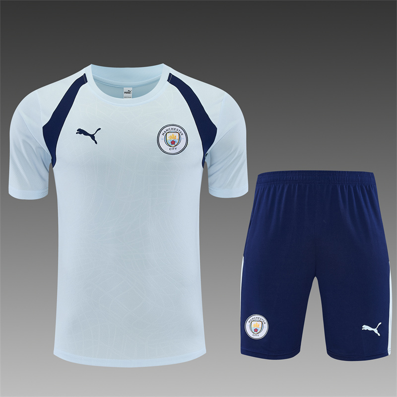 26/27 Manchester City Light Blue Short Sleeve Tracksuits