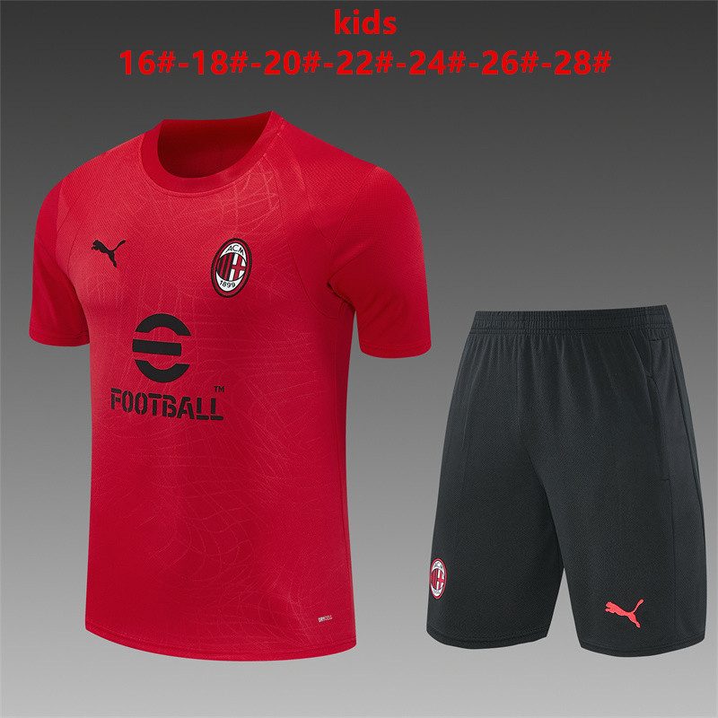 26/27 AC Milan Red Short Sleeve Tracksuits