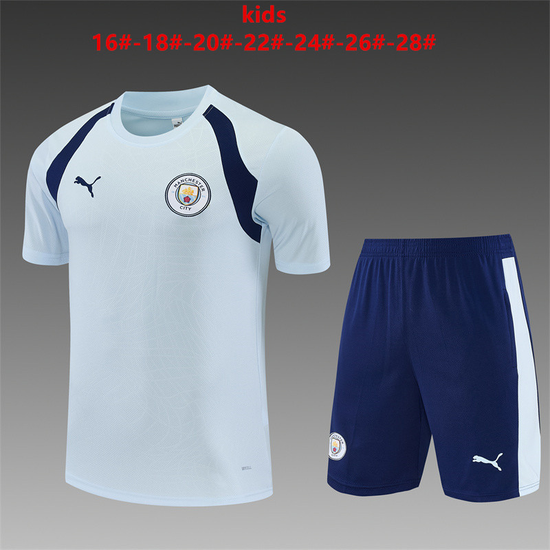 26/27 Manchester City Light Blue Short Sleeve Tracksuits