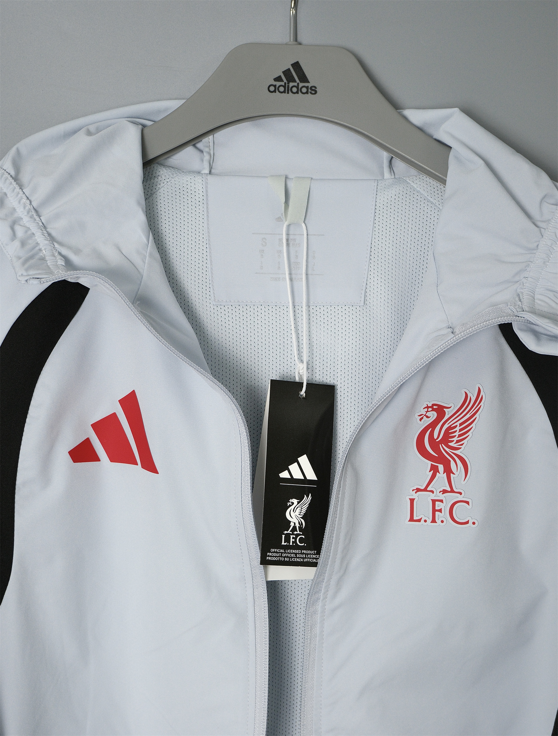 26/27 Liverpool Light Grey Hooded Windbreaker