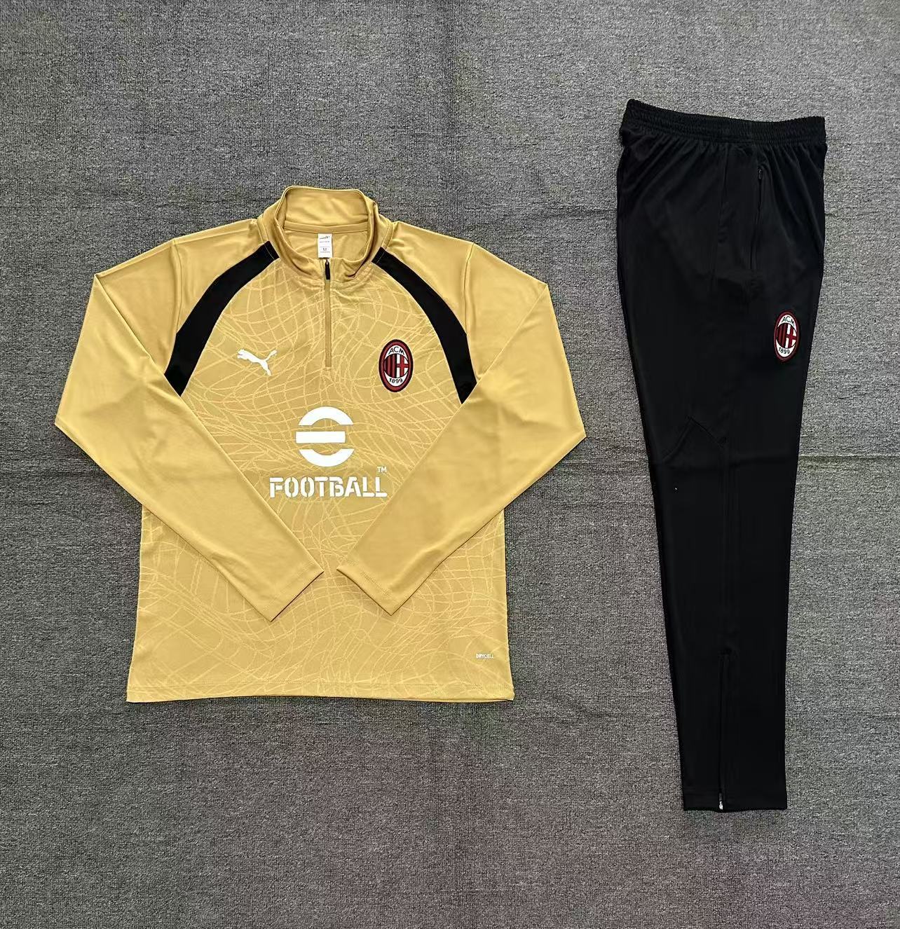 26/27 AC Milan Gold Tracksuits AC