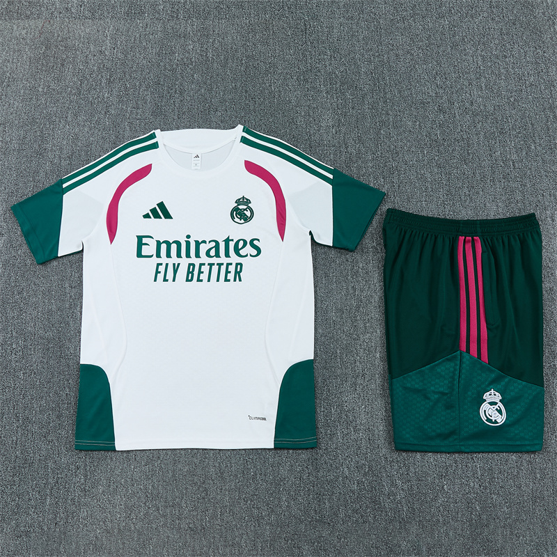 26/27 Real Madrid white Short Sleeve Tracksuits