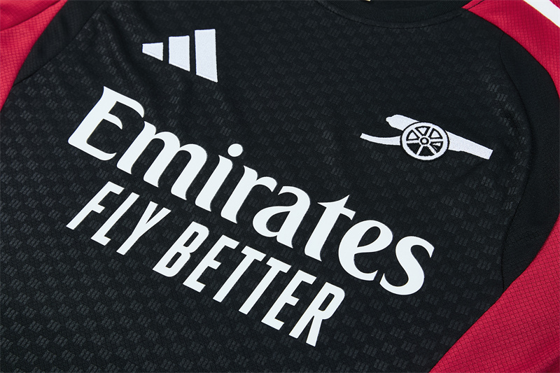 26/27 Arsenal black and maroon short sleeve tracksuits