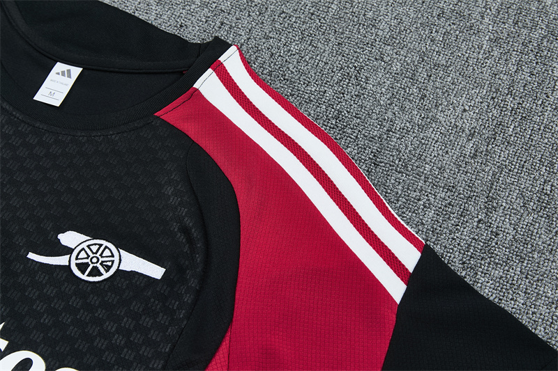26/27 Arsenal black and maroon short sleeve tracksuits