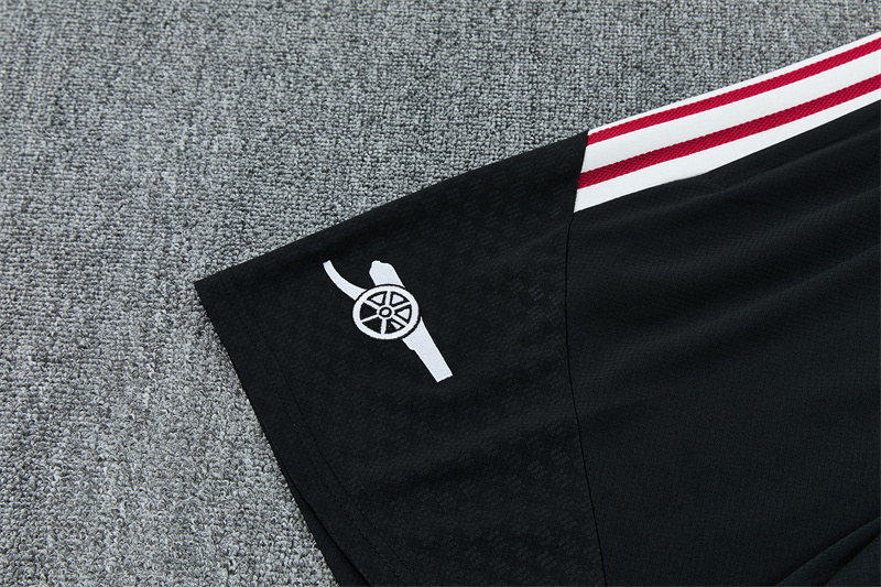26/27 Arsenal black and maroon short sleeve tracksuits