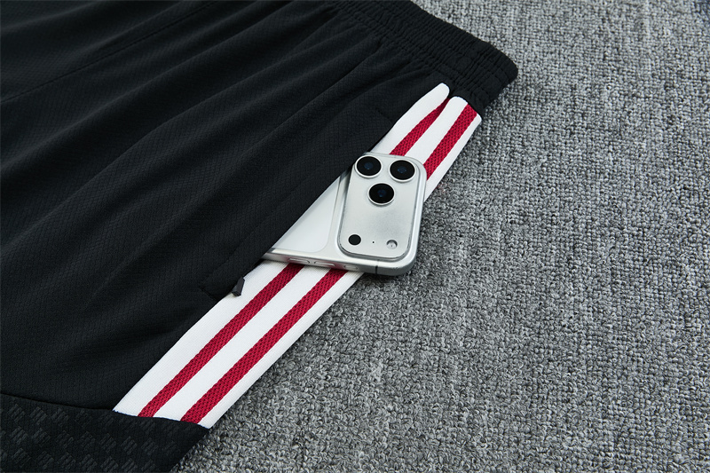 26/27 Arsenal black and maroon short sleeve tracksuits