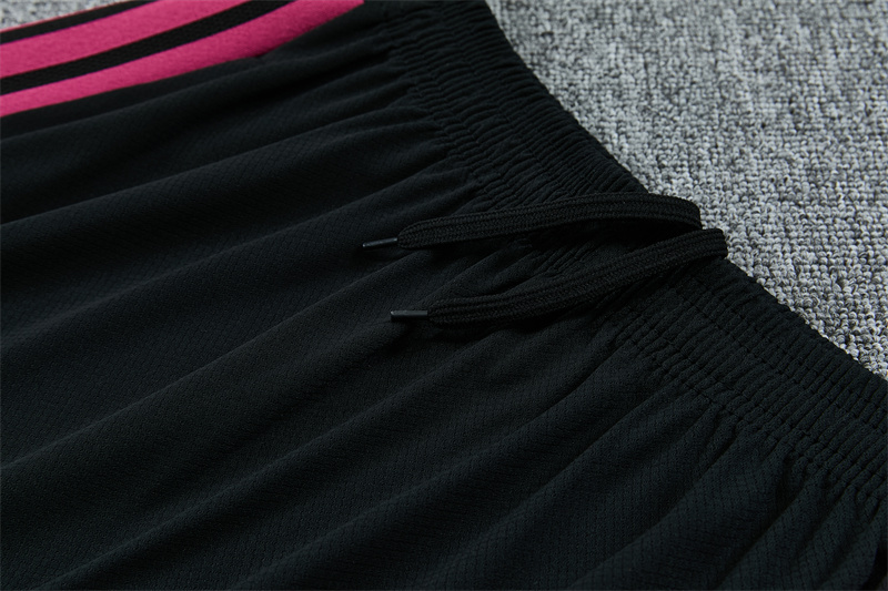 26/27 Real Madrid Black with Fuchsia Short Sleeve Tracksuits