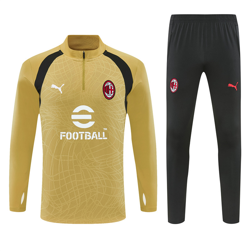 26/27 AC Milan Gold Tracksuits AC