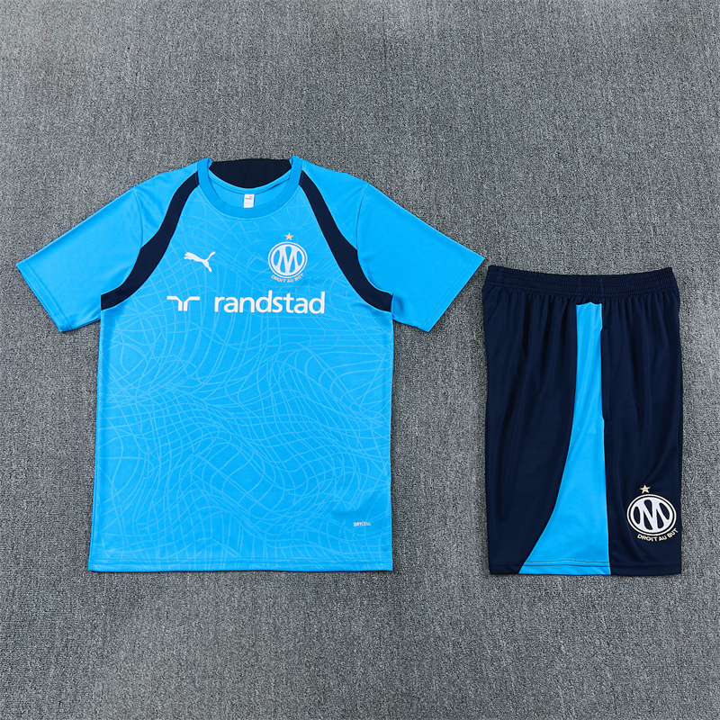 26/27 Marseille Light Blue Short Sleeve Tracksuits