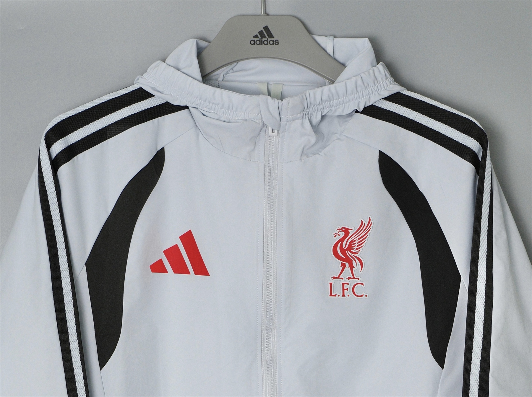 26/27 Liverpool Light Grey Hooded Windbreaker
