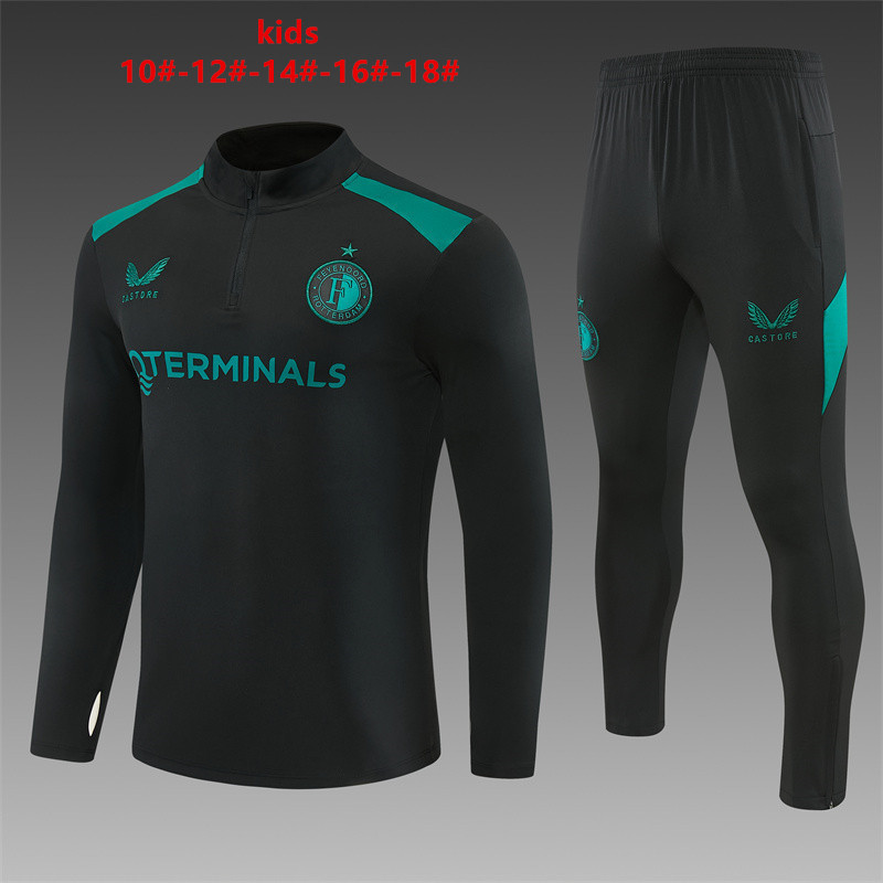 26/27 Feyenoord Black and Green Tracksuits