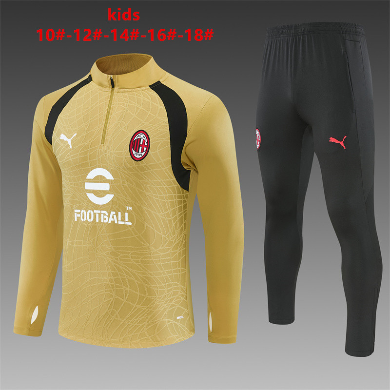 26/27 AC Milan Gold Tracksuits AC