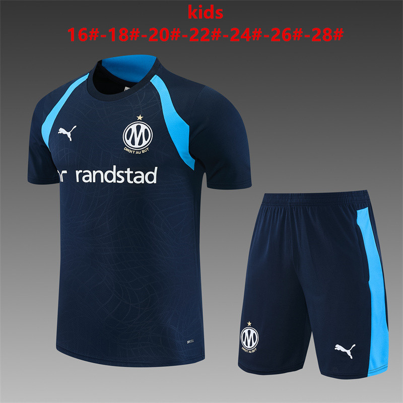 26/27 Marseille Royal Blue Short Sleeve Tracksuits