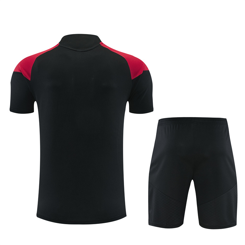 26/27 Arsenal black and maroon short sleeve tracksuits