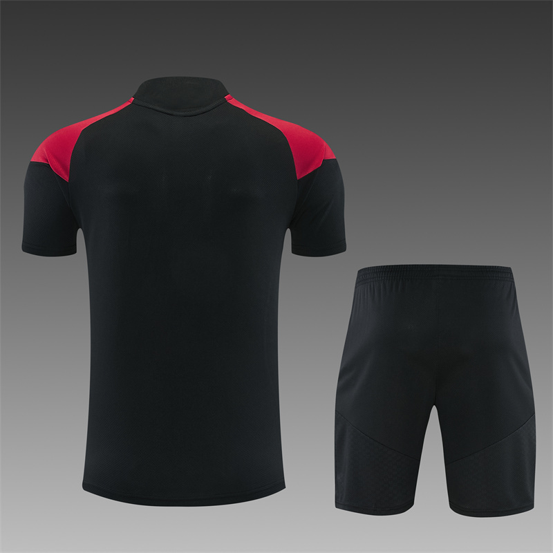 26/27 Arsenal black and maroon short sleeve tracksuits