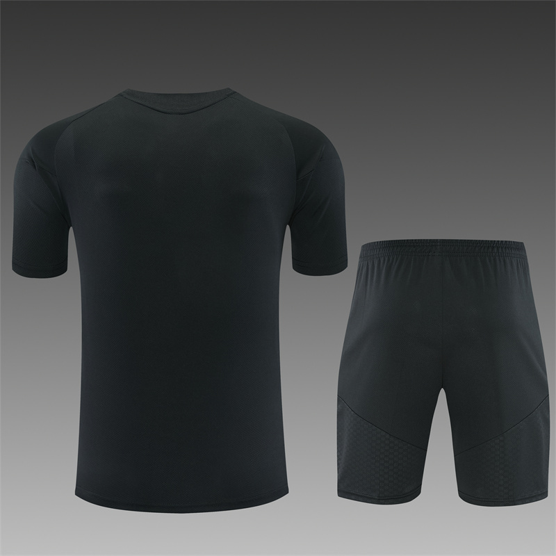26/27 Real Madrid Black with Fuchsia Short Sleeve Tracksuits