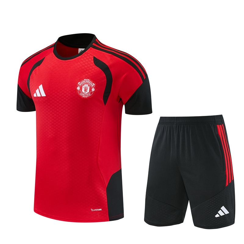 26/27 Manchester United Red Short Sleeve Tracksuits