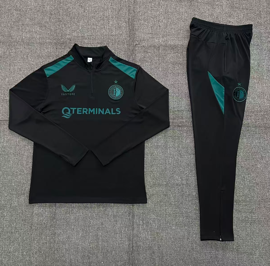 26/27 Feyenoord Black and Green Tracksuits