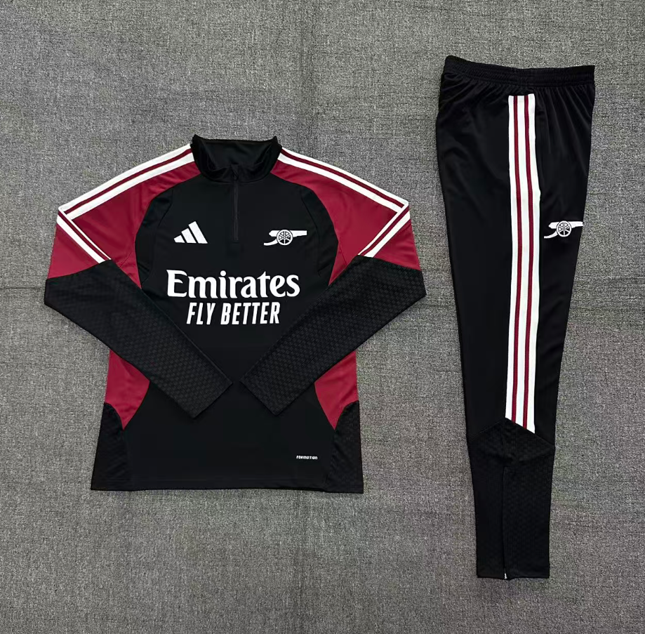 26/27 Arsenal Black and Maroon Tracksuits