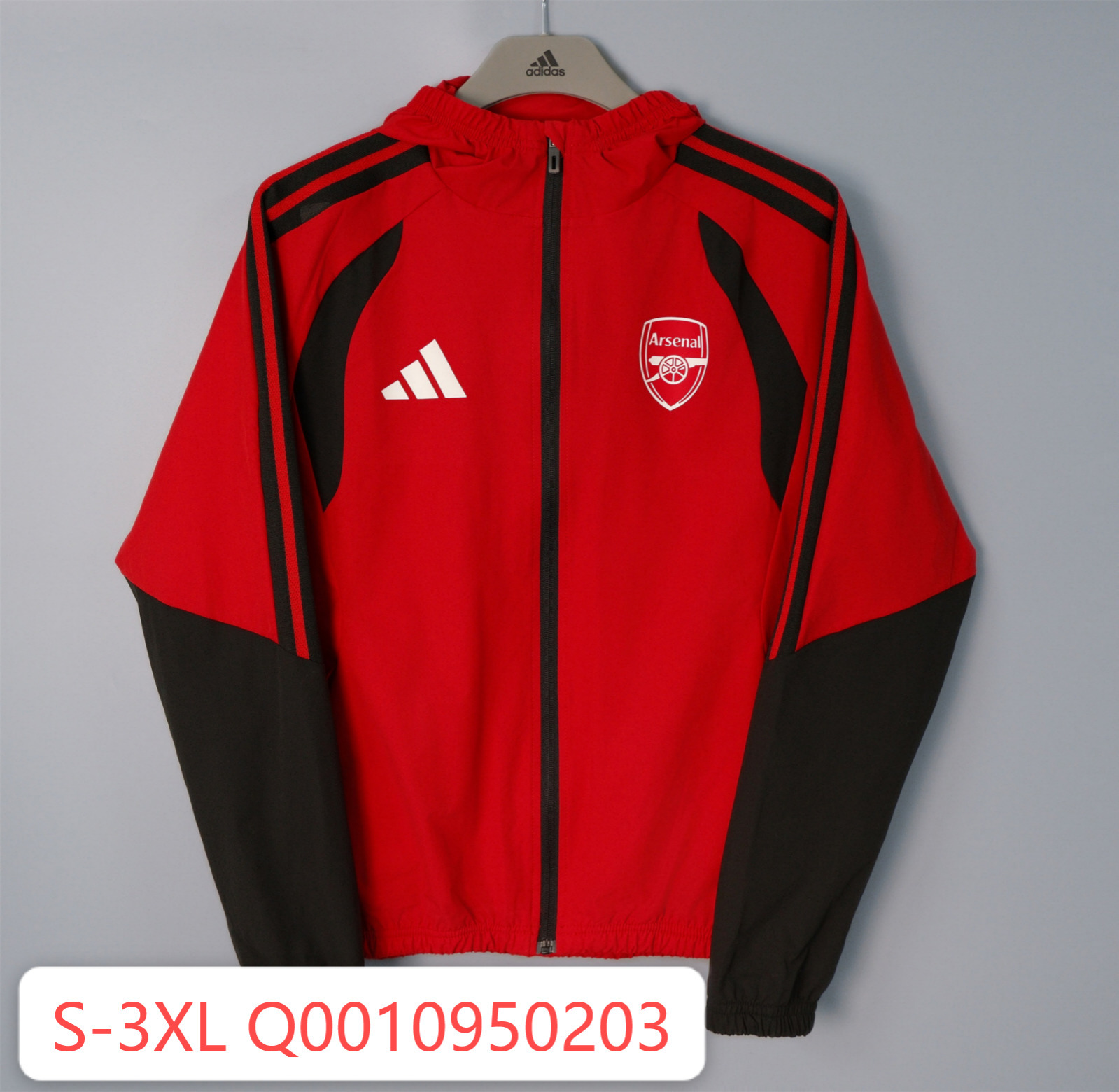 26/27 Arsenal Red Hooded Windbreaker