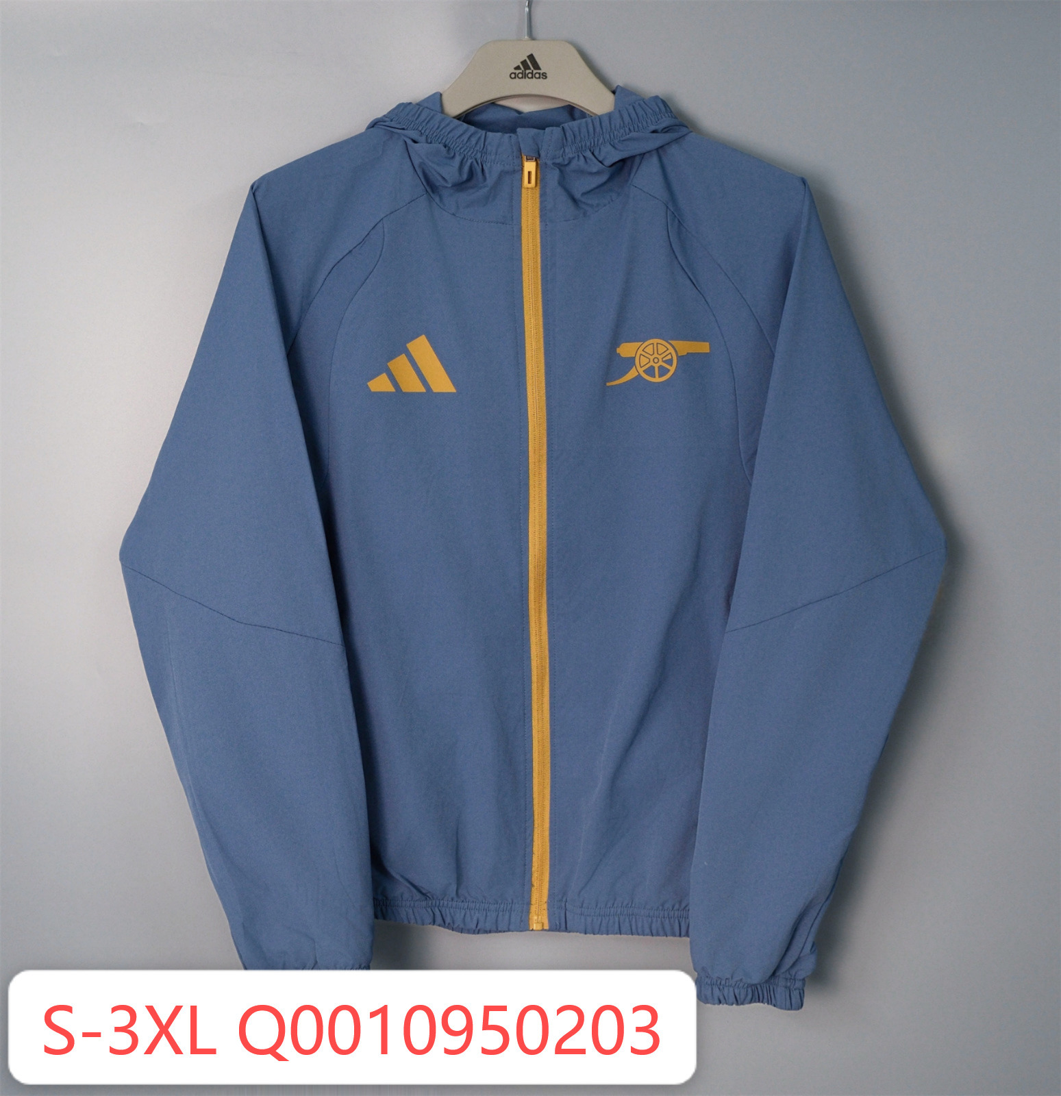 26/27 Arsenal Blue-Grey Hooded Windbreaker