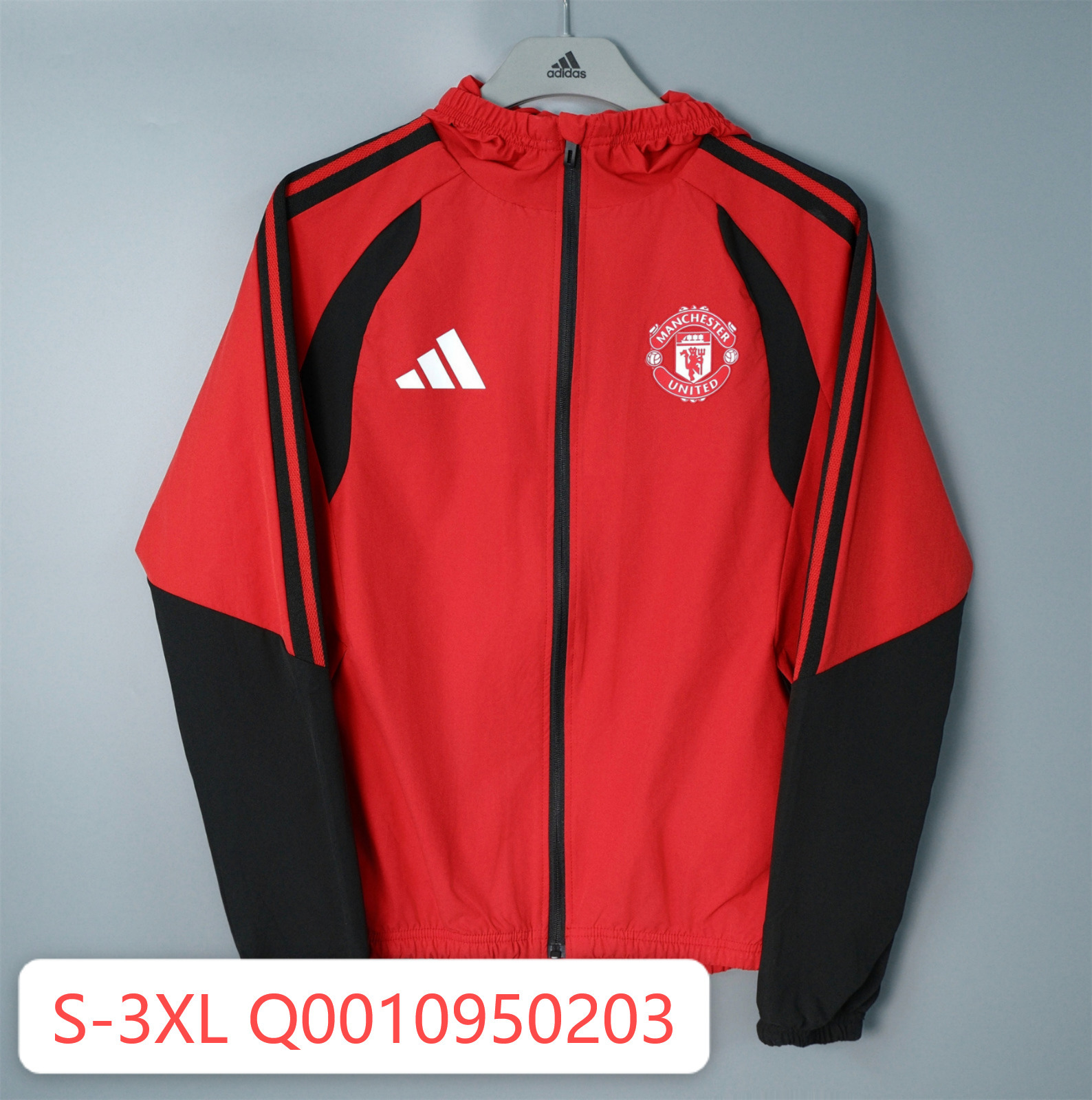 26/27 Manchester United Red Hooded Windbreaker