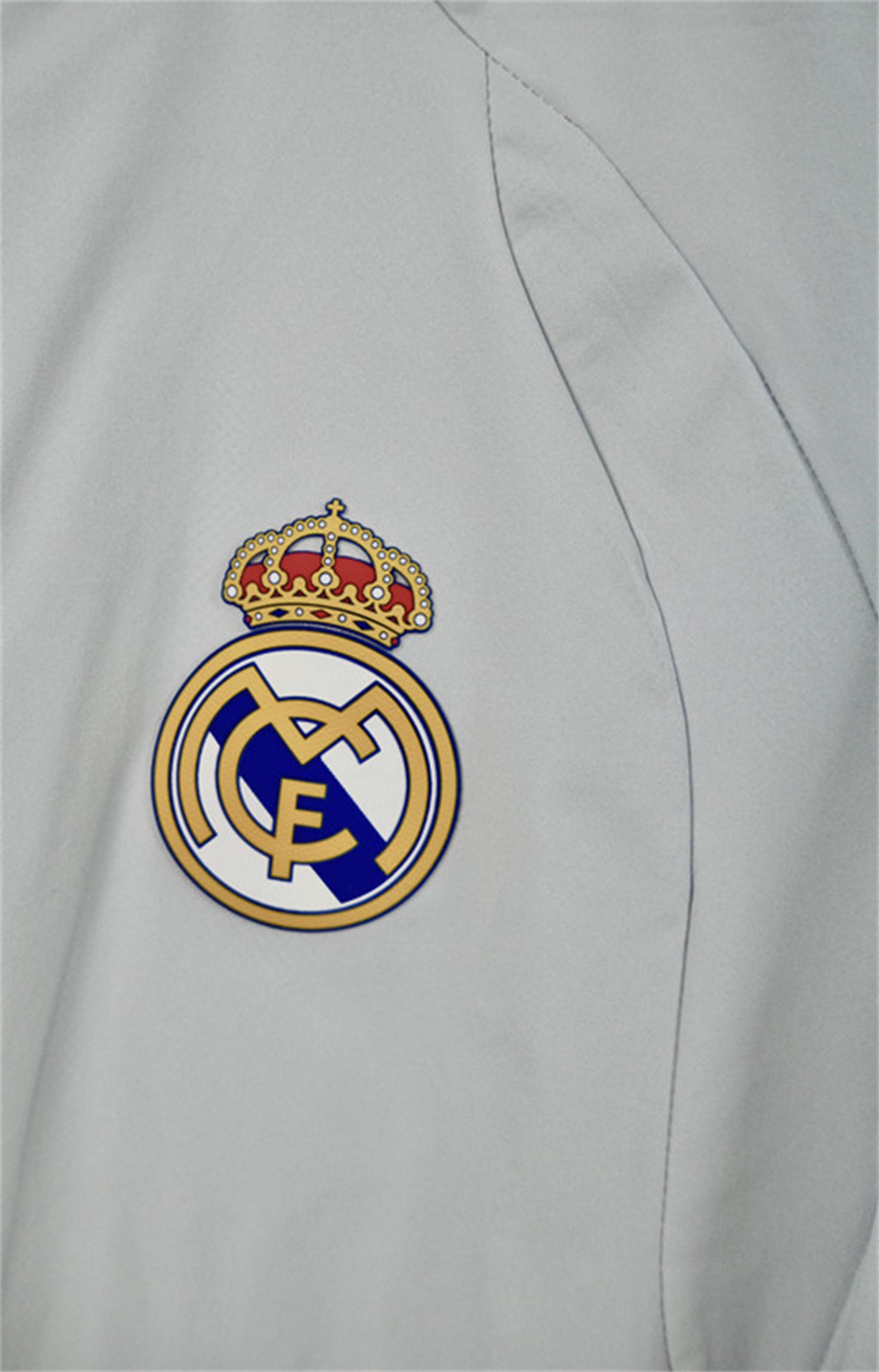 26/27 Real Madrid Light Grey Hooded Windbreaker