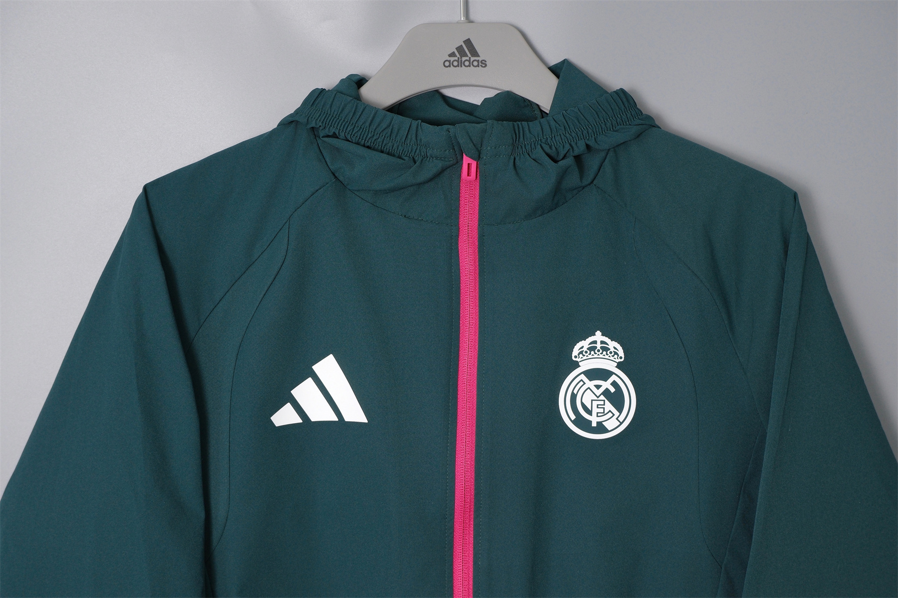 26/27 Real Madrid Dark Green Hooded Windbreaker