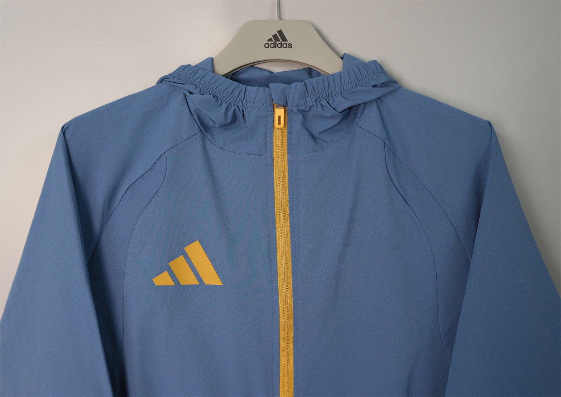 26/27 Adidas Blue-Grey Hooded Windbreaker
