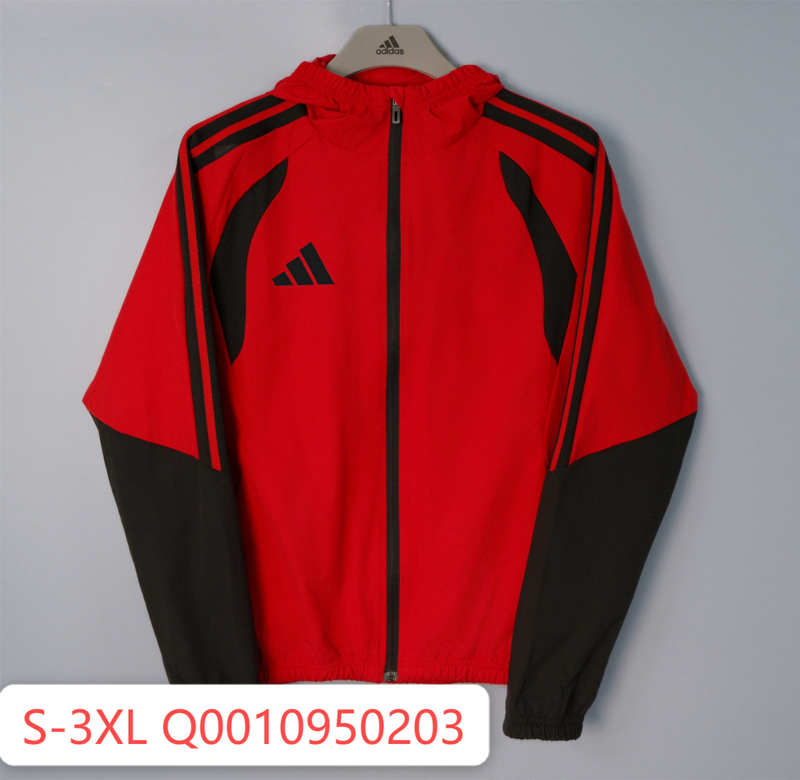 26/27 Adidas Red Hooded Windbreaker