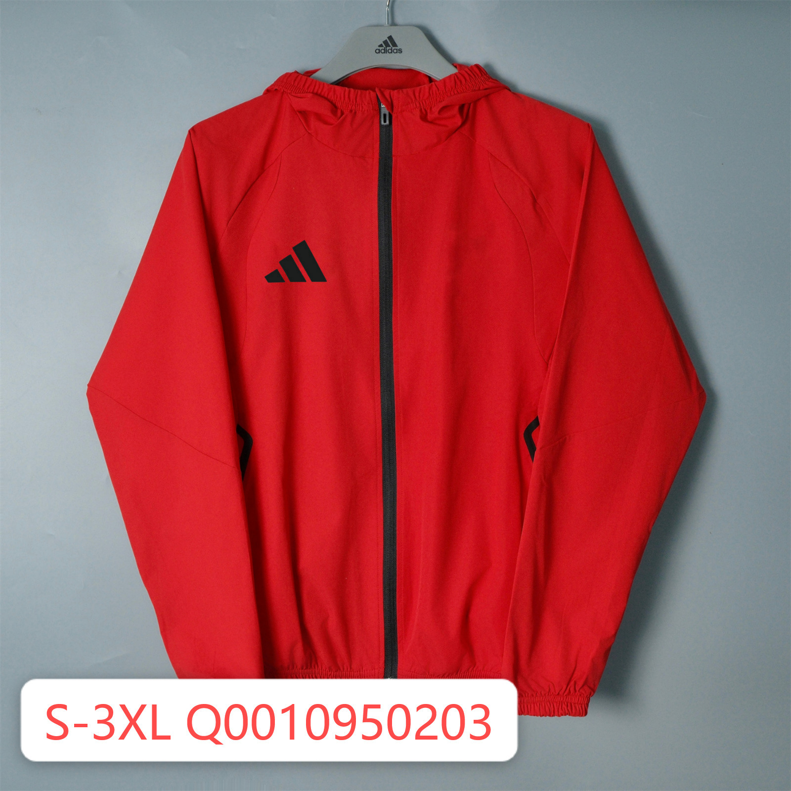 26/27 Adidas Red Hooded Windbreaker