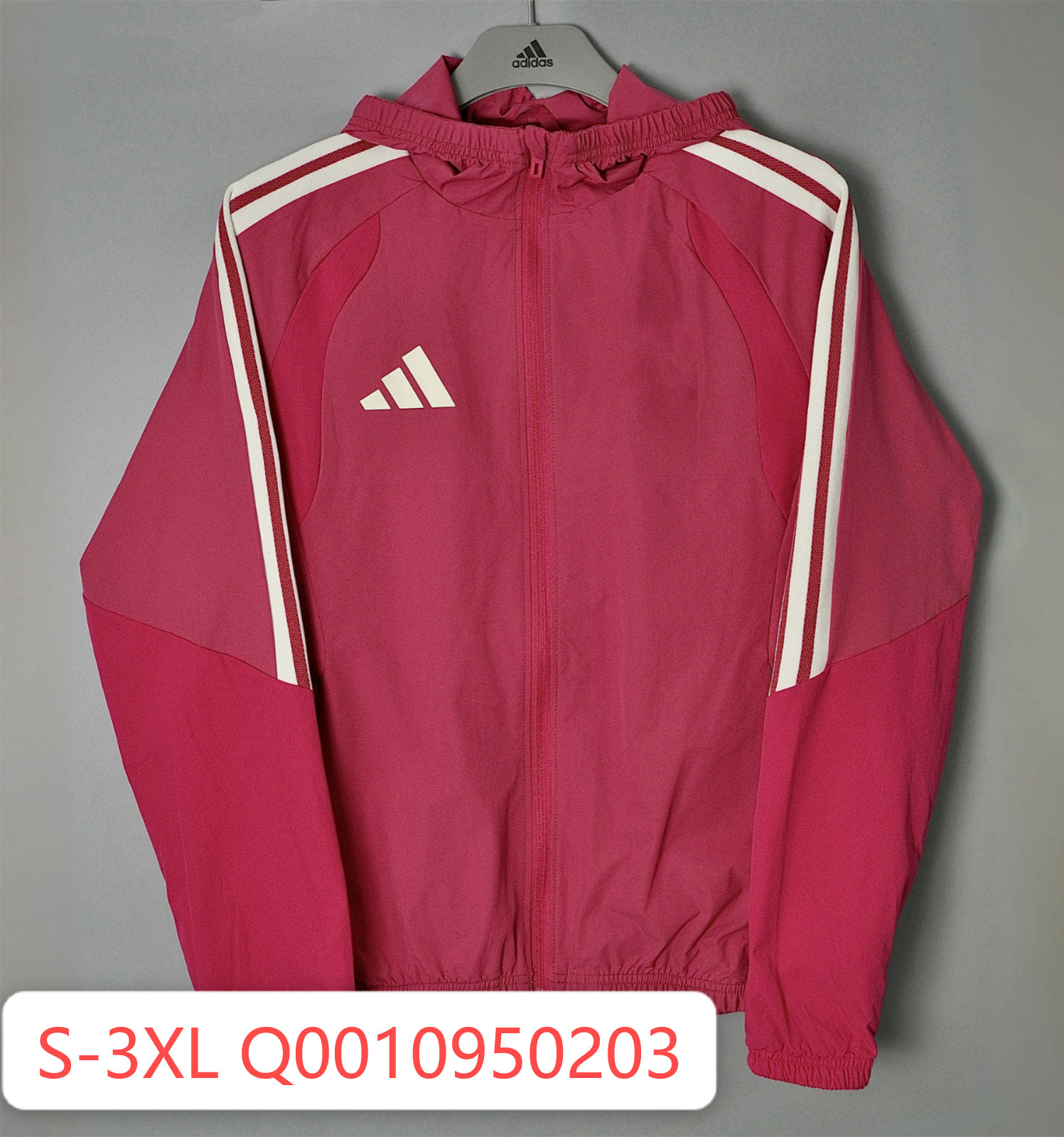 26/27 Adidas Fuchsia Hooded Windbreaker