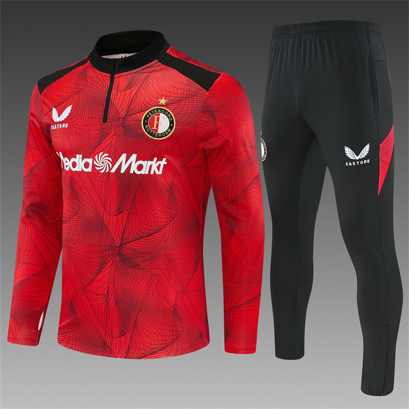 26/27 Feyenoord Black and Red Tracksuits