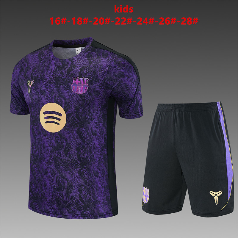 26/27 Barcelona snakeskin short sleeve tracksuits