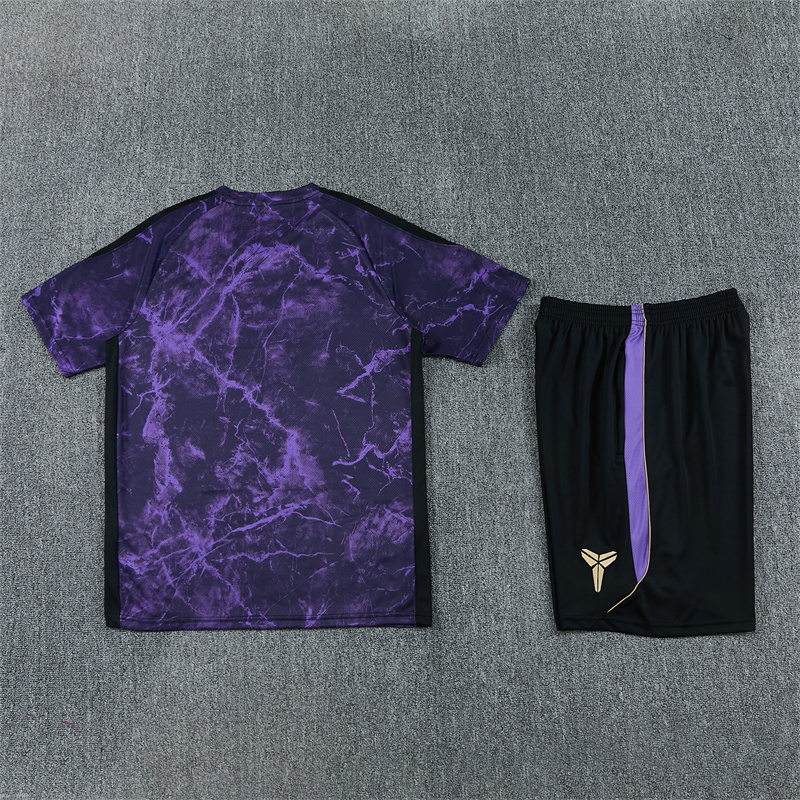 26/27 Barcelona Purple Camouflage Short Sleeve Tracksuits