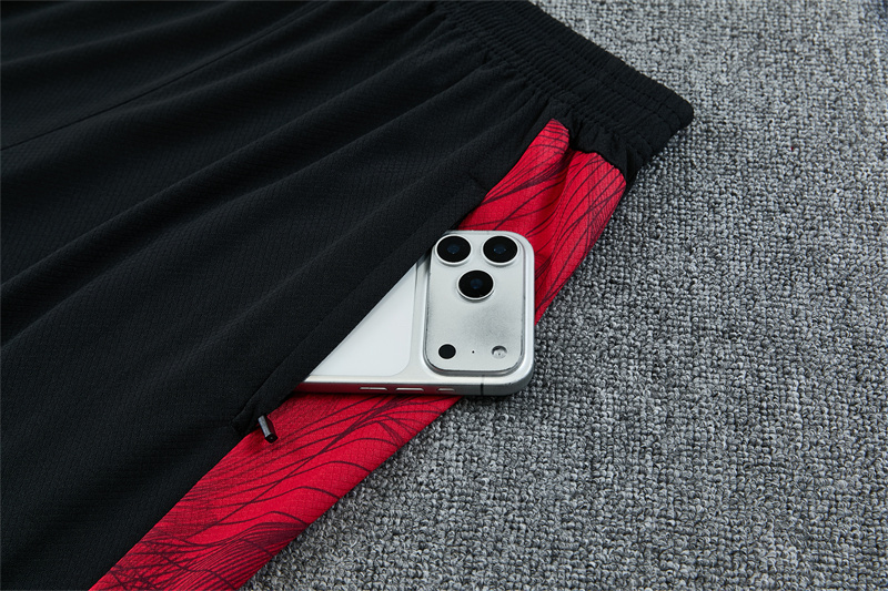 26/27 Feyenoord Black and Red Short Sleeve Tracksuits