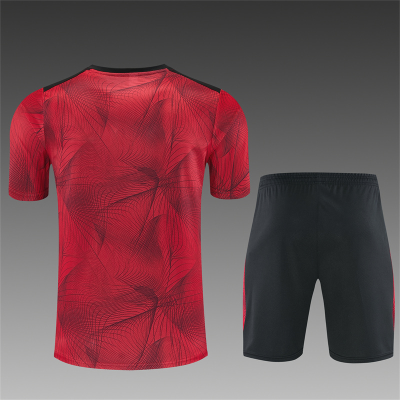 26/27 Feyenoord Black and Red Short Sleeve Tracksuits