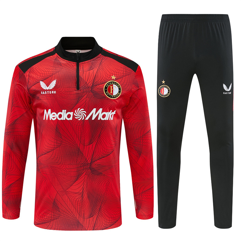 26/27 Feyenoord Black and Red Tracksuits