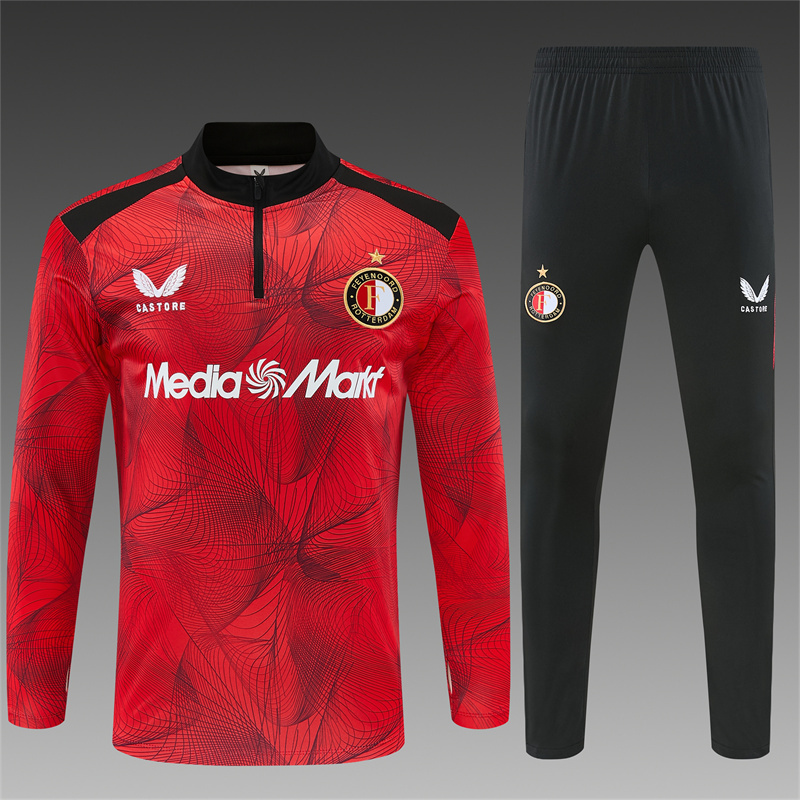26/27 Feyenoord Black and Red Tracksuits
